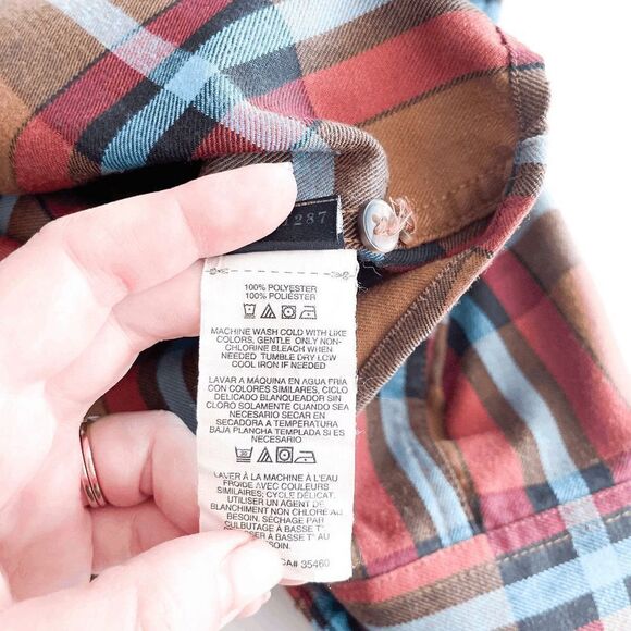 Oakley Mens Flannel Shirt Button Down Long Sleeve Plaid Multicolour Small - Picture 6 of 9